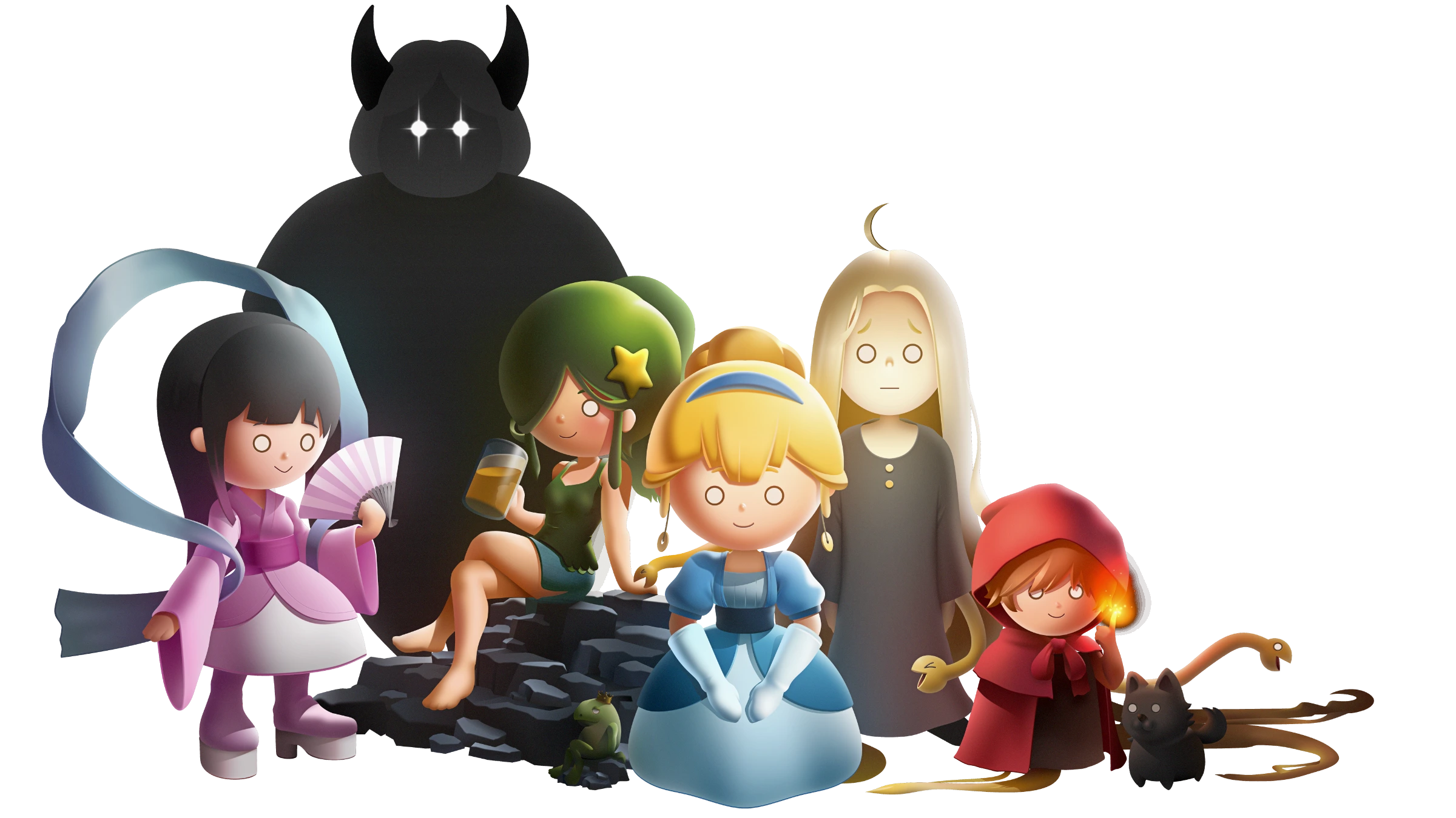 シンデレラ・ラプンツェル・赤頭巾・黒雪姫・マーメイド・織姫・ジャスミン